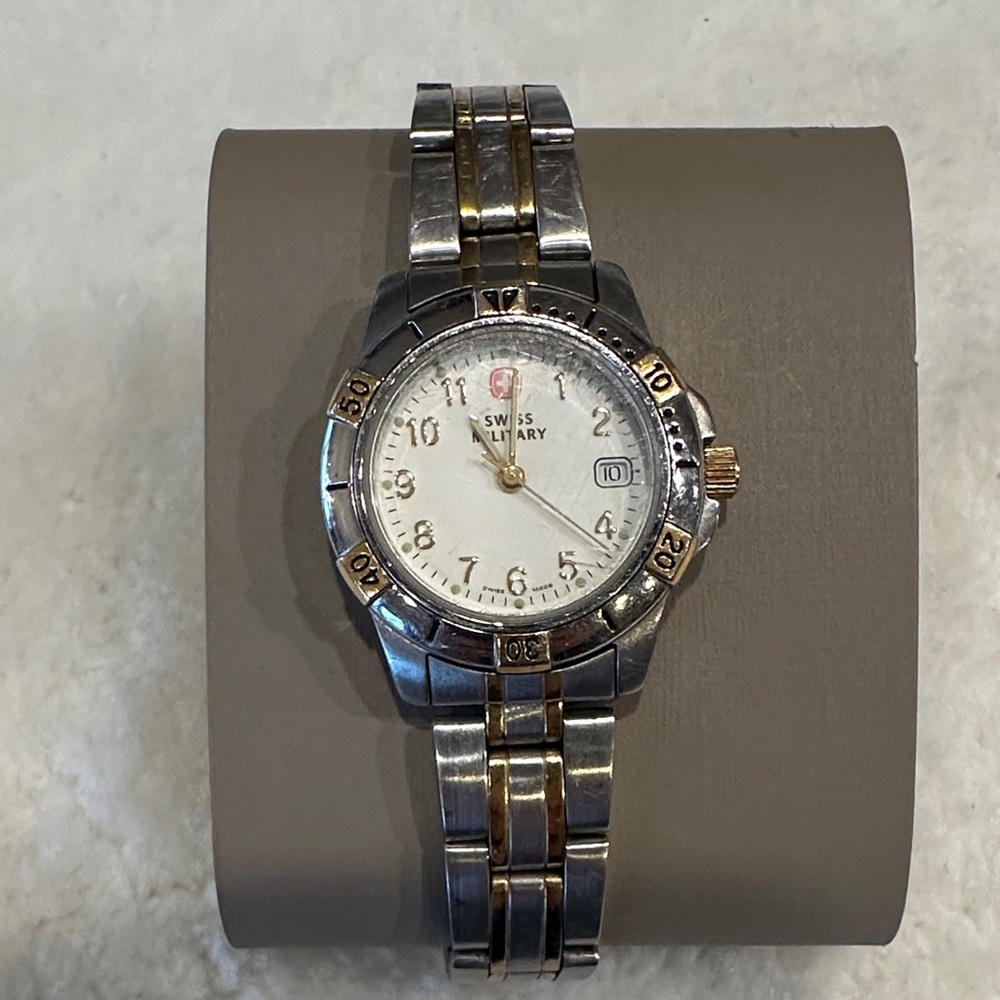 Swiss military two toned watch for women